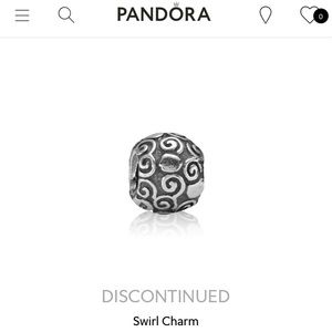 Discontinued Pandora Swirl Charm